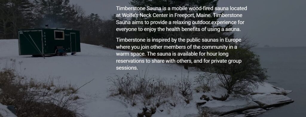 Timberstone Outdoor Wood Sauna Freeport ME 1 1024x393